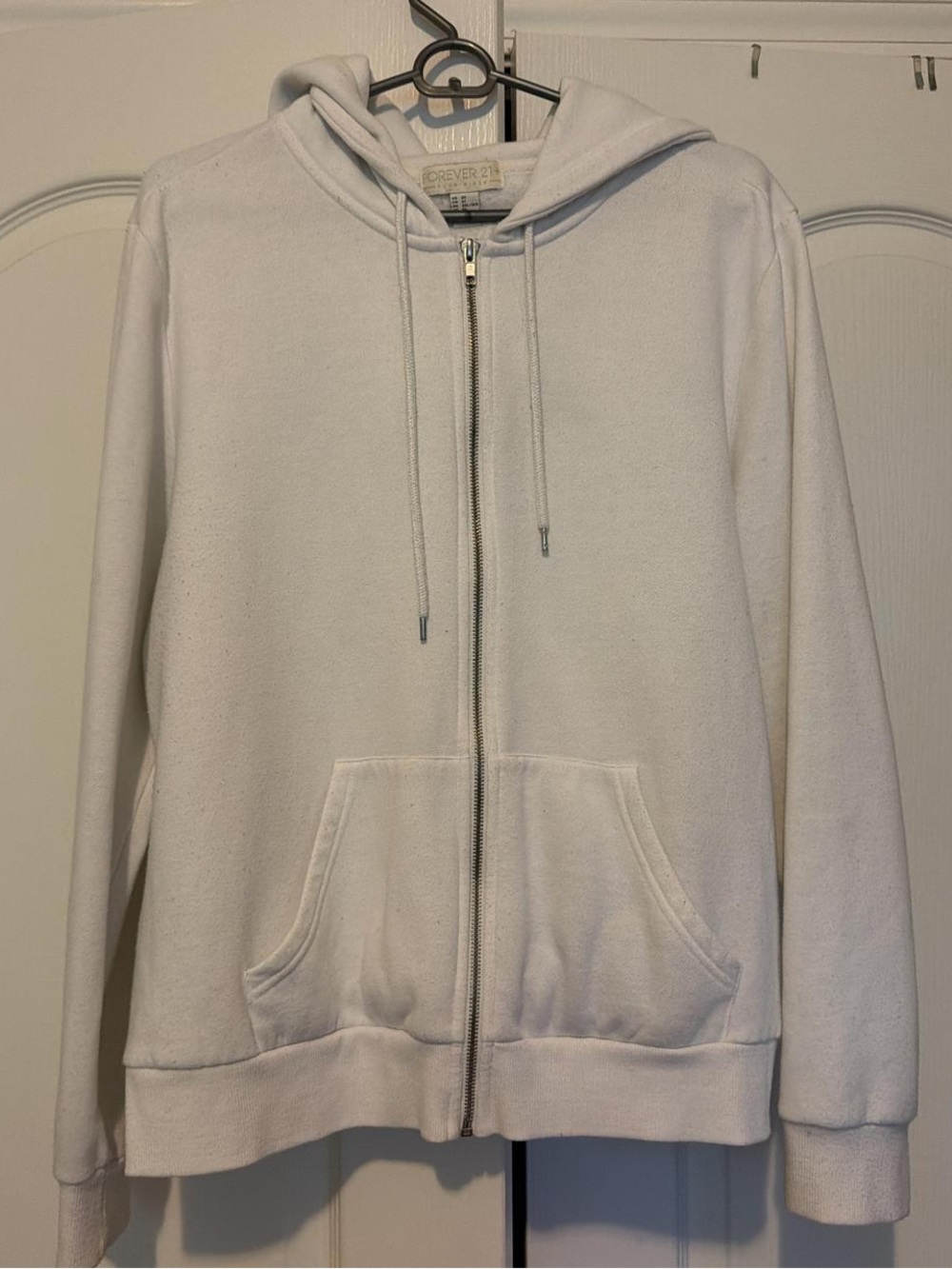 White Zip-Up Hoodie